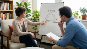 Behavioral Therapy (CBT): Changing Thoughts, Transforming Lives Behavioral Therapy, especially Cognitive Behavioral Therapy (CBT), is one of the most effective and evidence-based approaches used in addiction treatment. CBT helps individuals recognize negative thought patterns, understand unhealthy behaviors, and develop positive coping strategies for long-term recovery. At SAMARPAN DE-ADDICTION AND REHABILITATION CENTRE, Ghaziabad, CBT plays a vital role in helping patients achieve emotional stability and sustained sobriety.